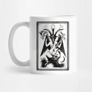 Baphomet bass guitar white transparent Mug